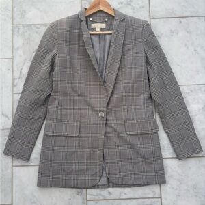 Michael Kors Gray Plaid Blazer
